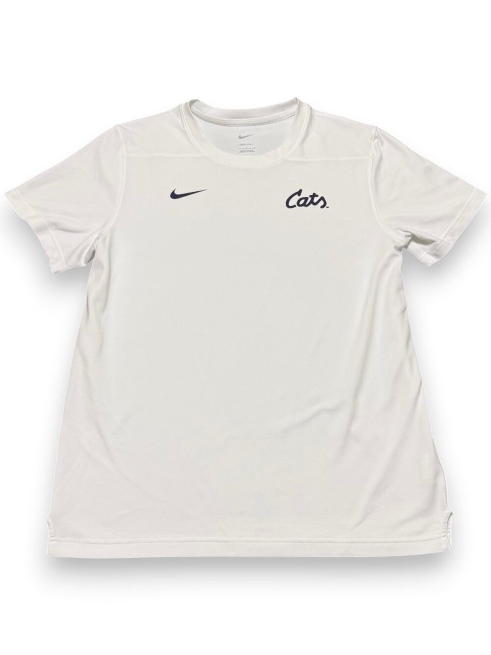 Kansas State Wildcats White Nike Cats Dri Fit Shirt Size Large (Tiny Stain)